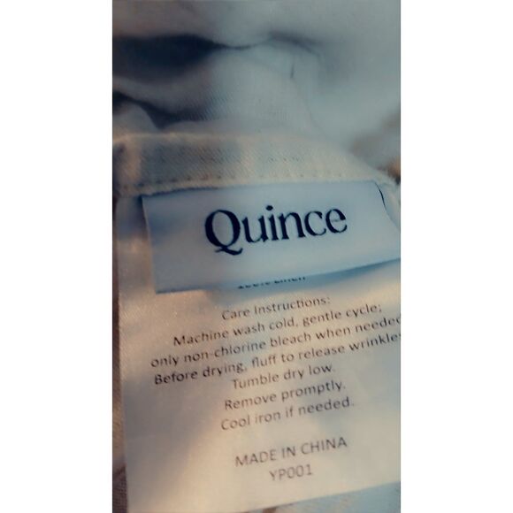 Quince natural tones 100% linen single standard pillowcase/sham - Picture 2 of 3